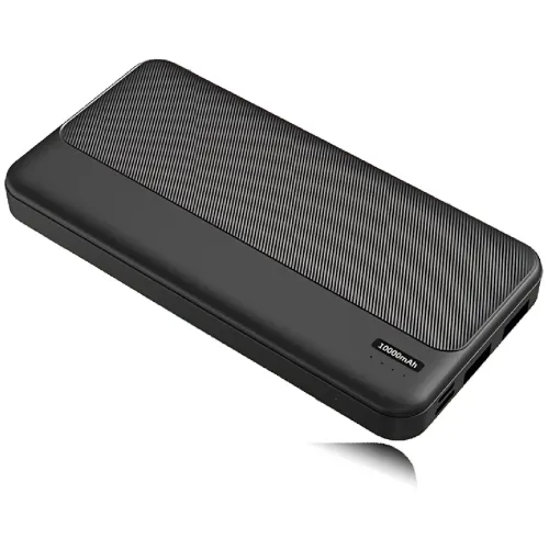 Повербанк РВ-01А, портативное зарядное, внешний аккумулятор Power Bank 10000mAh, 2 usb + type-c, 2.1 A, черный - фото 4