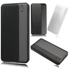Повербанк РВ-01А, портативний зарядний, зовнішній акумулятор Power Bank 10000 mAh, 2 usb + type-c, 2.1 A, чорний