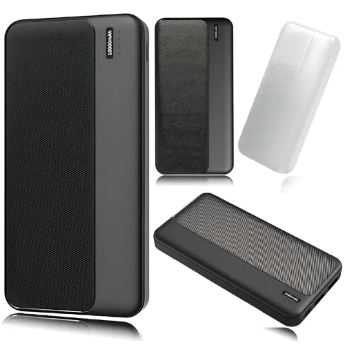 Повербанк РВ-01А, портативное зарядное, внешний аккумулятор Power Bank 10000mAh, 2 usb + type-c, 2.1 A, черный