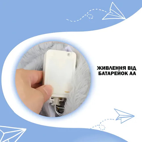 Заспокійлива м'яка іграшка-обіймашка видра нічник для сну з функцією дихання й підсвічування Сірий - фото 8