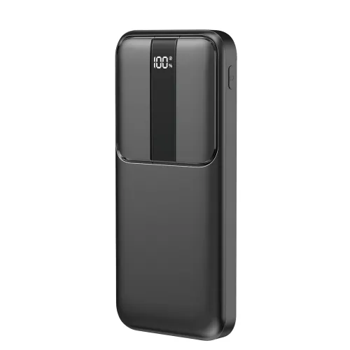 Портативний PowerBank RB-04 10000 мА·год зі швидким заряджанням і цифровим дисплеєм, чорний - фото 4
