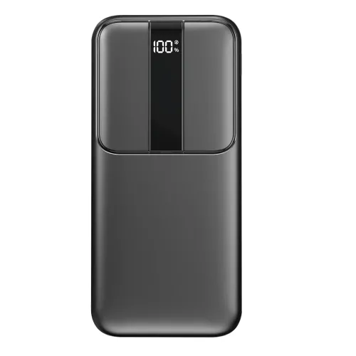 Портативний PowerBank RB-04 10000 мА·год зі швидким заряджанням і цифровим дисплеєм, чорний - фото 3