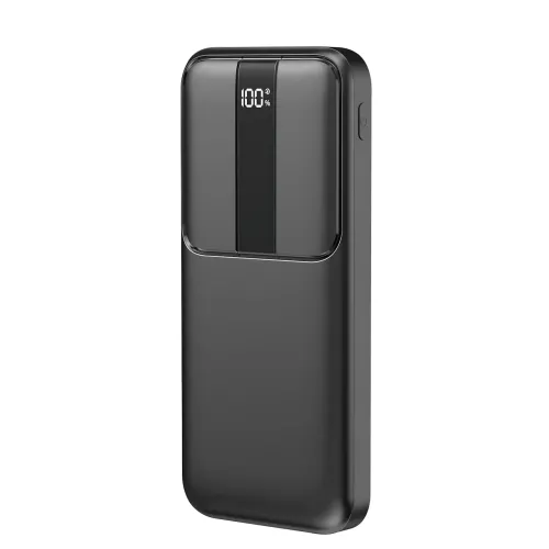 Портативний PowerBank RB-04 10000 мА·год зі швидким заряджанням і цифровим дисплеєм, чорний - фото 4