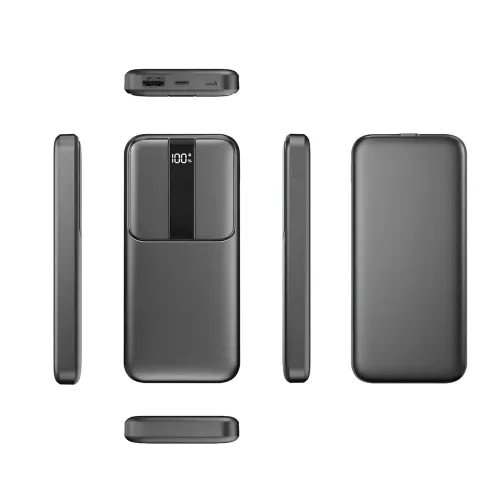 Портативний PowerBank RB-04 10000 мА·год зі швидким заряджанням і цифровим дисплеєм, чорний - фото 2