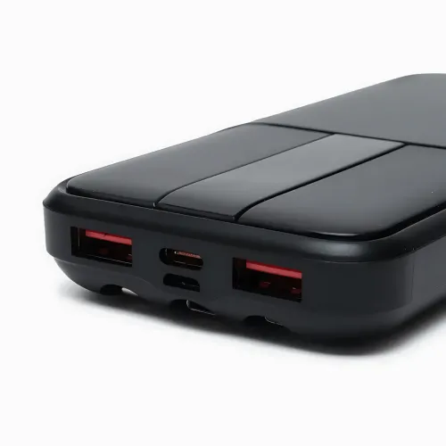 Портативний PowerBank RB-04 10000 мА·год зі швидким заряджанням і цифровим дисплеєм, чорний Білий - фото 6