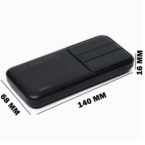 Портативний PowerBank RB-04 10000 мА·год зі швидким заряджанням і цифровим дисплеєм, чорний Білий - фото 7