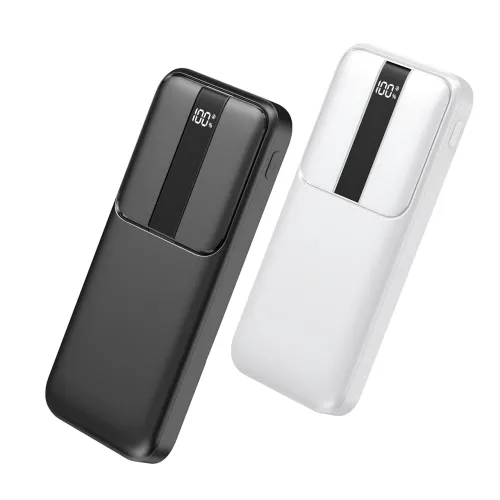 Портативний PowerBank RB-04 10000 мА·год зі швидким заряджанням і цифровим дисплеєм, чорний Білий - фото 4