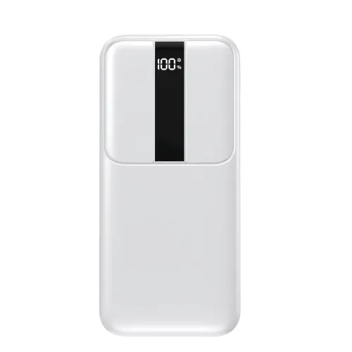 Портативний PowerBank RB-04 10000 мА·год зі швидким заряджанням і цифровим дисплеєм, чорний Білий - фото 2