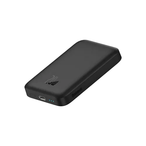 Портативний акумулятор із бездротовою зарядкою PPCX 020001, power bank з індикацією заряду, чорний - фото 6