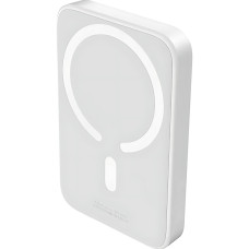 Портативный аккумулятор с беспроводной зарядкой PPCX 020002, power bank с индикацией заряда, белый