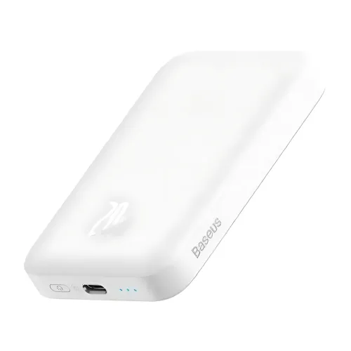 Портативний акумулятор із бездротовою зарядкою PPCX 020002, power bank з індикацією заряду, білий - фото 6