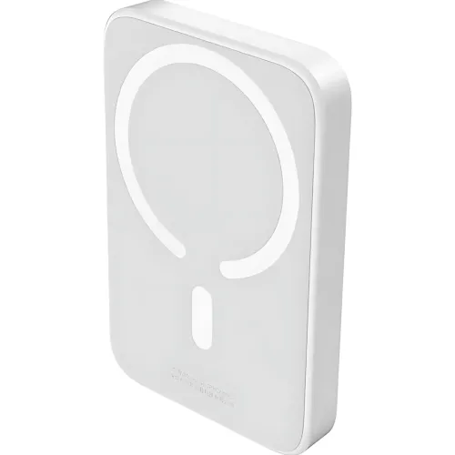 Портативний акумулятор із бездротовою зарядкою PPCX 020002, power bank з індикацією заряду, білий - фото 3