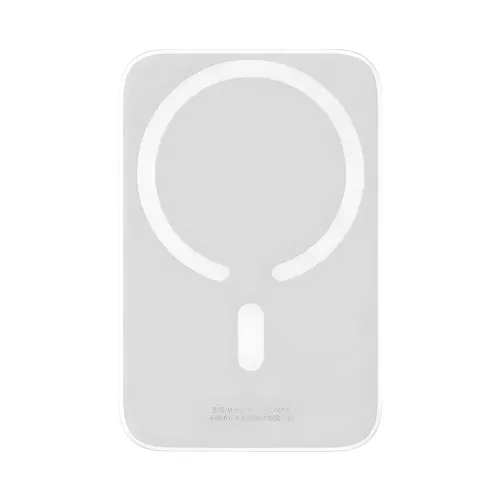 Портативний акумулятор із бездротовою зарядкою PPCX 020002, power bank з індикацією заряду, білий - фото 2