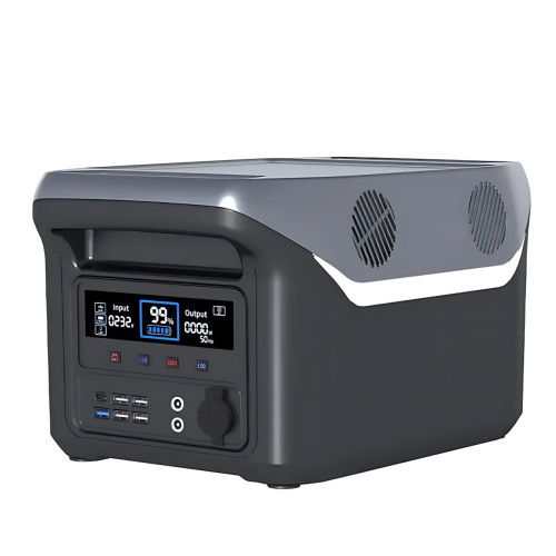 Портативная зарядная станция Sine Power 1000W 25.6V 30A с чистой синусоидой, фонариком и беспроводной зарядкой - фото 2