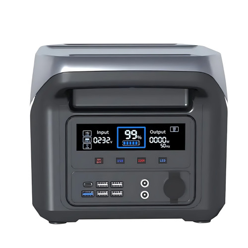 Портативная зарядная станция Sine Power 1000W 25.6V 30A с чистой синусоидой, фонариком и беспроводной зарядкой - фото 4