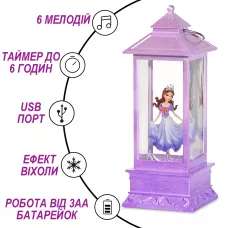 Портативний світильник балерина Анна, декоративна USB-лампа з акумулятором, ефектом в'юги, 6 мелодіями
