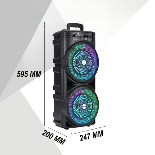 Портативная акустика TTD-2807 с микрофоном,  пультом ДУ, Bluetooth и RGB-подсветкой - фото 8
