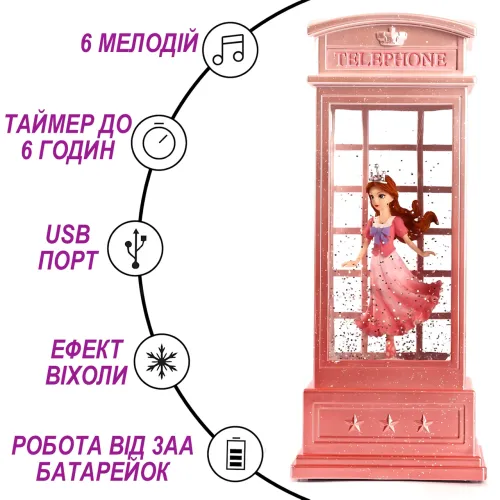 Портативный светильник балерина Изабелла 11-6, декоративная USB лампа ночник с АКБ, мелодиями и таймером - фото 4