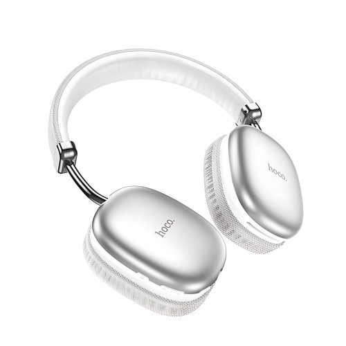 Bluetooth наушники HOCO W35 wireless headphones, беспроводная гарнитура с микрофоном, до 40 часов работы Серебристый - фото 3