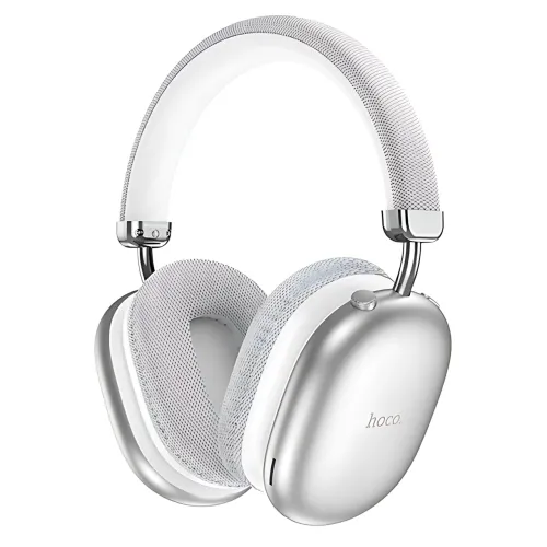 Bluetooth-навушники HOCO W35 wireless headphones, бездротова гарнітура з мікрофоном, до 40 годин роботи Сріблястий - фото 6