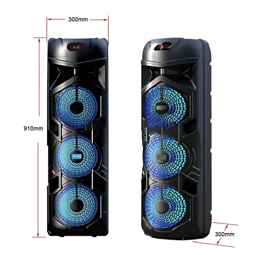 Бездротова портативна колонка Bluetooth TTD-2810 з дротовим мікрофоном, 8,5'', 2х20 Вт, RGB - фото 7