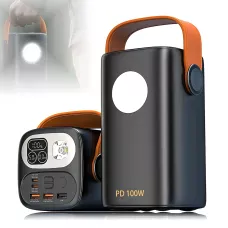 Power Bank REMAX Gutitan Series , 60000mAh, 22.5W PD+QC з двома Type-C і ліхтариком