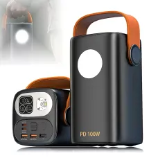 Power Bank REMAX Gutitan Series , 60000mAh, 22.5W PD+QC з двома Type-C і ліхтариком