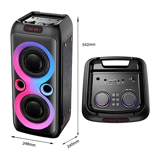 Портативная Bluetooth колонка TTD-2809 8.52 с проводным микрофоном и RGB-подсветкой - фото 9
