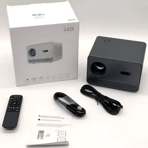 Проектор M10 4K Android 12, мини проектор Wi-Fi/Bluetooth, 2.4G+5G, 200 дюймов, со встроенными динамиками - фото 10