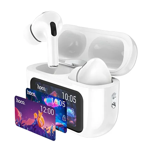 Бездротові Bluetooth наушники HOCO EW72 у кейсі, з гарнітурою і LCD-дисплеєм - фото 2