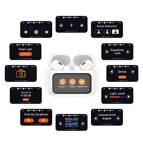 Бездротові Bluetooth наушники HOCO EW72 у кейсі, з гарнітурою і LCD-дисплеєм - фото 8