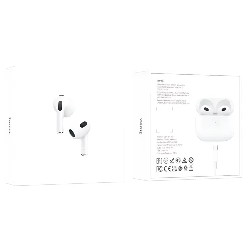 Bluetooth гарнитура HOCO EW76 True Wireless Stereo, беспроводные наушники с микрофоном, сенсорным управлением - фото 9