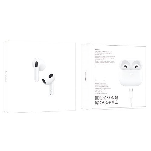 Bluetooth гарнітура HOCO EW76 True Wireless Stereo, бездротові навушники з мікрофоном, сенсорним керуванням - фото 3
