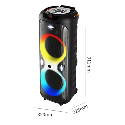 Портативная Bluetooth-колонка TTD-1002 – стерео звук 40 Вт, 2 микрофона, пульт д/у, USB/FM/AUX/TF-карты - фото 6