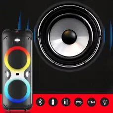 Портативна Bluetooth-колонка TTD-1002 — стереозвук 40 Вт, 2 мікрофони, пульт д/у, USB/FM/AUX/TF-карти
