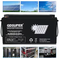 Гелиевый аккумулятор 12V 150AH GDSUPER, аккумулятор глубокого разряда GD-12V150AH ​​для аварийного освещения