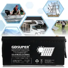 Гелієвий акумулятор 12 V 200 AH GDSUPER, акумулятор глибокого розряджання GD-12V200AH для аварійного освітлення