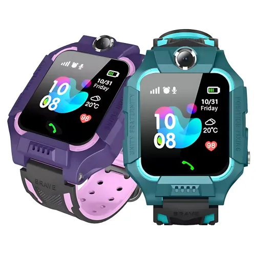 Дитячий розумний годинник 4G з GPS і LBS відстеженням, кнопкою — SOS, камерою 8 Мп, ігри, ліхтарик Фіолетовий - фото 4