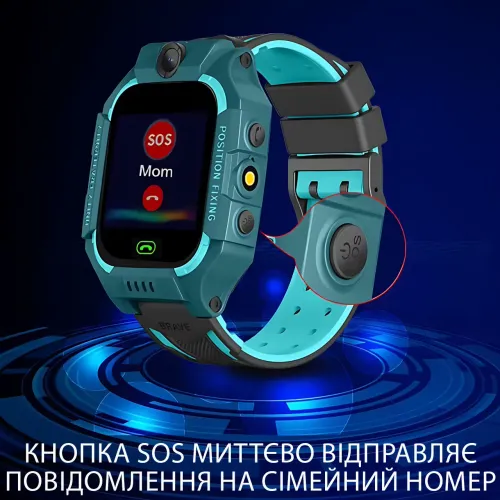 Дитячий розумний годинник 4G з GPS і LBS відстеженням, кнопкою — SOS, камерою 8 Мп, ігри, ліхтарик Фіолетовий - фото 5