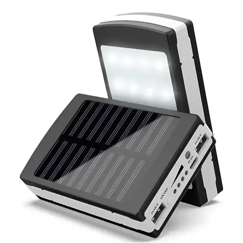 Металлический POWER BANK 90000mah (реальный 4800) с солнечной зарядкой и ярким LED фонариком - фото 7