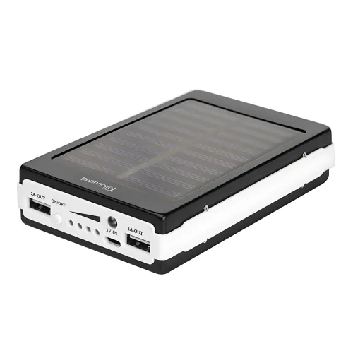 Металлический POWER BANK 90000mah (реальный 4800) с солнечной зарядкой и ярким LED фонариком - фото 4