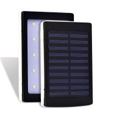 Металлический POWER BANK 90000mah (реальный 4800) с солнечной зарядкой и ярким LED фонариком