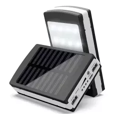 Металевий POWER BANK 90000mah (реальний 4800) із сонячною зарядкою і яскравим LED-ліхтариком