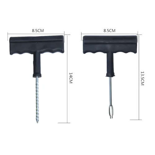 Комплект для ремонту безкамерних шин tubeless tyre repaoir kit — 3 джгута, клей-активатор, інструменти, блістер - фото 5