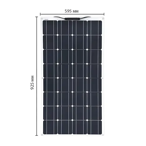 Гнучка монокристалічна панель 100W, портативна сонячна панель Flexible panel 100W, 595 х 925 х 2.6 мм - фото 9