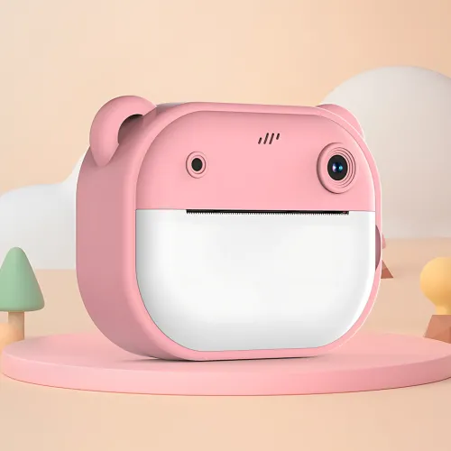 Дитяча цифрова камера миттєвого друку Children's Printing Camera Y600, 2 камери, дитяча камера, рожевий - фото 4