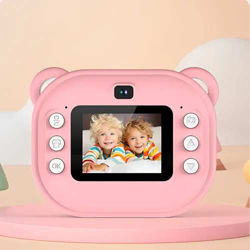 Дитяча цифрова камера миттєвого друку Children's Printing Camera Y600, 2 камери, дитяча камера, рожевий - фото 5