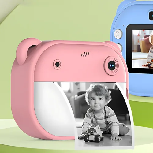 Дитяча цифрова камера миттєвого друку Children's Printing Camera Y600, 2 камери, дитяча камера, рожевий - фото 3