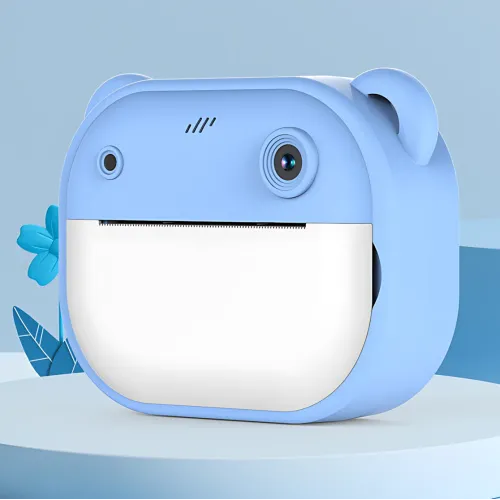 Детская цифровая камера мгновенной печати Children's Printing Camera Y600, 2 камеры, детская камера, розовый Голубой - фото 12