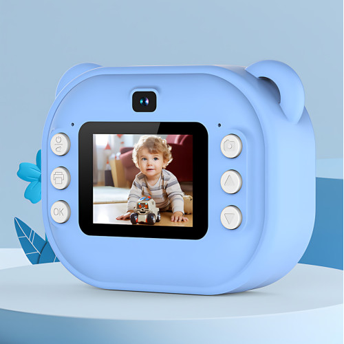 Детская цифровая камера мгновенной печати Children's Printing Camera Y600, 2 камеры, детская камера, розовый Голубой - фото 5